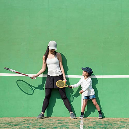 Kid Tennis Racket Set for Toddler,Children,Sponge Handle, includes 6 Badminton, 1 Tennis Ball, Bag and 2 Balls - Increase Children's Sports,Improve Tennis Skills - color: Orange&Green