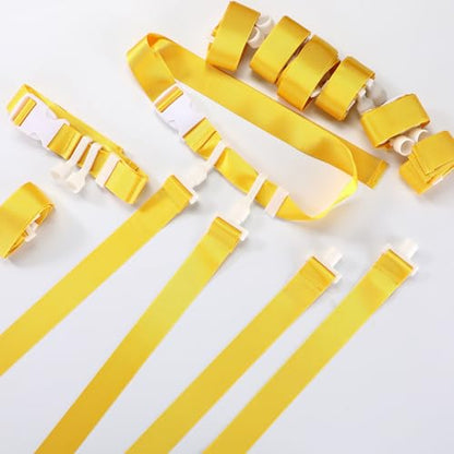 Peryiter 2/12/24/36 Player Flag Football Belt, Adjustable Football Belts and Flags for Kids Youth Adult Sport Team Training - color: Yellow