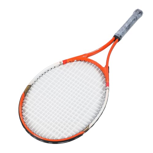 RiToEasysports 27 Inch Tennis Racket, Aluminum Alloy Nylon Recreational Racquet with Racket Bag, for Beginners Intermediate Players Adults Teens - color: Red
