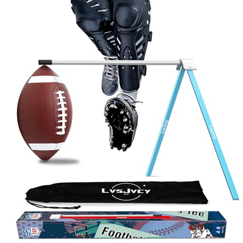 Football Kicking Tee Stand, Premium Field Goal Kickoff Holder Equipment, Professional Kick Goal Posts Gear Compatible with All Football Size, Football Trainer Practice Accessories Gifts - color: Blue, size: 1 PCS