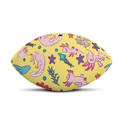SYtrade Recreational Football Game Footballs PU Composite Leather Footballs for Training Indoor Outdoor - color: Axolotl Starfish Yellow