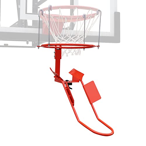 Basketball Return Attachment – Tool-Free 4-Hook Ball Return System for Hoop, Heavy Duty Rebounder with Adjustable Chute, No Wobble, Indoor/Outdoor for Youth & Adult Players - style: Ordinary