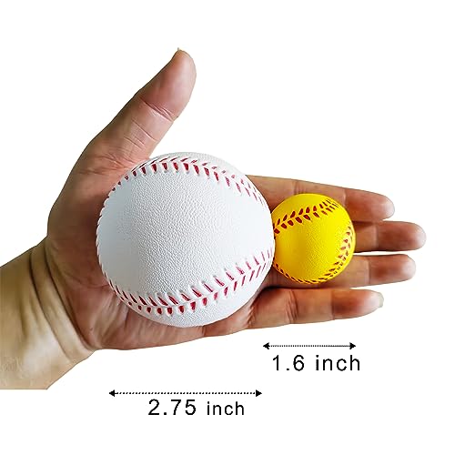 20 Pack Mini Foam Baseballs 1.6-Inch Pitching Machine Baseball - Perfect for Hitting Practice and Pitching Improve Your Batting Accuracy Training Black Stitching