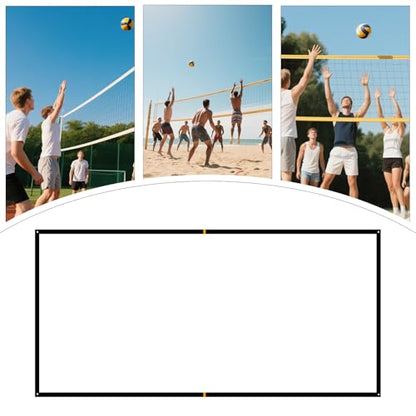 Lines Grass - Beach Outdoor Court 2 inches high More Visible, Backyard Court Lines - Visible Marking Rope Set Sports - color: Black