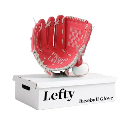 Urby Left Handed Baseball Glove, Left Handed T Ball Glove for Lefty, Left Hand Throw Only. T-Ball & Youth Baseball Gloves. - color: Pink, size: 10.5in Age 4-7