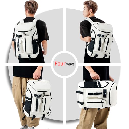 tennis mountain climbing travel backpack, independent shoe compartment for sports and fitness, waterproof 15.6-inch computer bag - color: Black