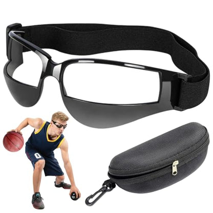 Dribbling Goggles Basketball Ball Handling Skills Basketball Glasses with Case Adjustable Strap Flexible Sports Training Equipment