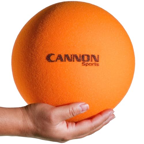 Cannon Sports Soft Foam Ball – Uncoated Medium Density Ball - Lightweight, Safe Play, Indoor/Outdoor Fun - Great for Volleyball, Basketball, Soccer, Dodgeball, and More - color: Orange, size: 8.5 Inch
