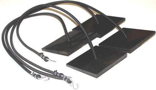 Home Court Volleyball Boundary Bungee Anchor Sets - color: Silver, size: 4-inch square Plastic Plates
