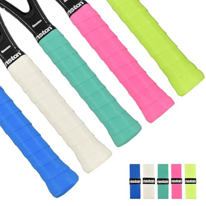 Senston New Rackets Grip Anti Slip Perforated Super Absorbent Tennis Overgrip Badminton Overgrip Pickleballs Overgrip - color: 5 colors, style: flat