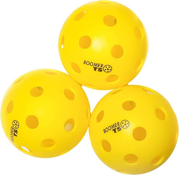 Boomer TS Indoor Pickleballs – Softer Feel for Smooth Indoor Courts – 26 Precision Drilled Holes – Durable & Long-Lasting – 100s of Smiles in Every Ball!