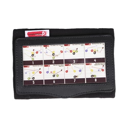 Youth Play Wristbands - Call Plays and Win Games - Flag or Tackle Football QB Coach - Playbook Wrist Bands Football Equipment (5 or 10 Packs) - size: 10 Pack