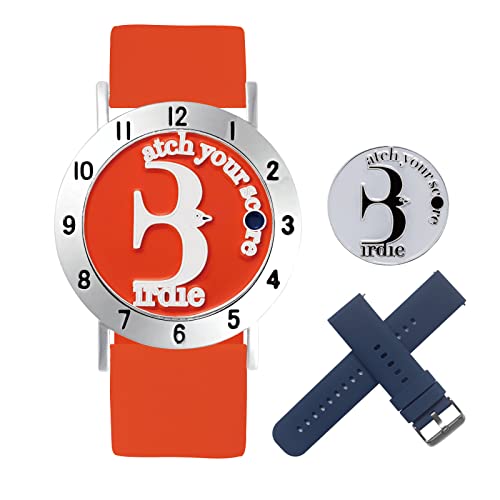 Golf Ball Marker with Golf Stroke Counter Bracelet, Birdie Ball Marker, Golf Accessories for Men and Women, Golf Gifts for Men and Women - color: Orange/White