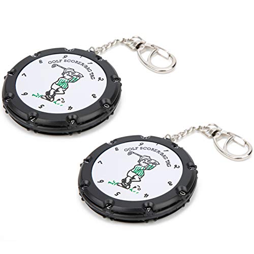 RiToEasysports 18 Holes Golfball Stroke Score Counter Golfball Score Keeper with Keychain(Pack of 2)