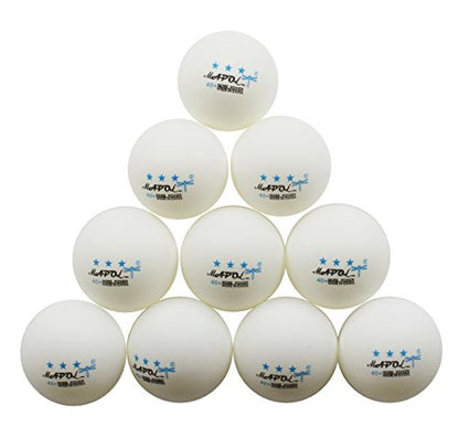 MAPOL 50 White 3-Star Table Tennis Ball Premium Training Ping Pong Balls