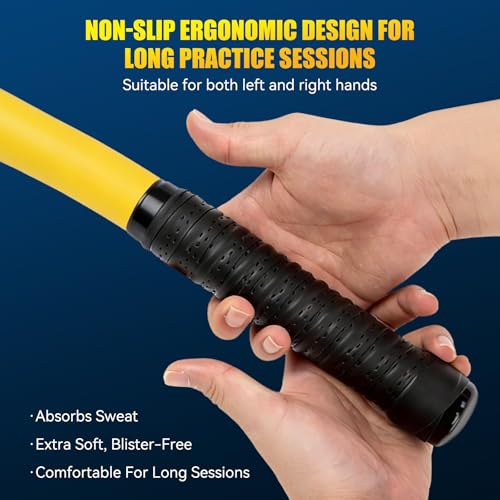 MIKOSI Golf Rope Swing Trainer - Ultra-Light, Safe & Soft EVA Swing Rope Design, Golf Warm Up & Practice Stick, Real Swing Feel & Effective Practice, Natural and Fluid Swing Tempo, Beginner-Friendly