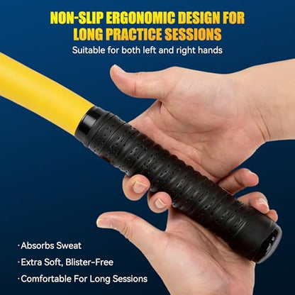MIKOSI Golf Rope Swing Trainer - Ultra-Light, Safe & Soft EVA Swing Rope Design, Golf Warm Up & Practice Stick, Real Swing Feel & Effective Practice, Natural and Fluid Swing Tempo, Beginner-Friendly