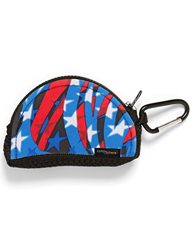 Mouthguard Case with Carabiner Clip - color: Patriotic Flames