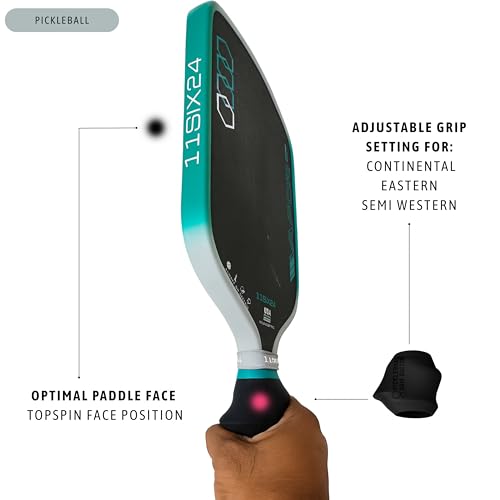Pickleball Training Aid Designed for Power, Precision & Control | Multi-Position Grip Tool for Real-Play Feedback and Adjustable Fit | Enhances Comfort, Accuracy - 2 Pack - color: Black