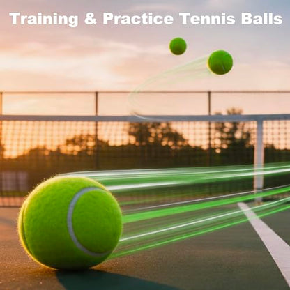 Tennis Balls, 4 Pack Advanced Training & Practice Tennis Balls for Beginners, High Visibility Pet Dog Playing Balls - color: Yellow