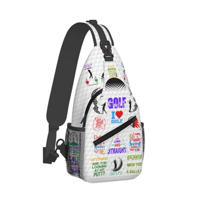 Golf Sling Backpack Sling Bag Crossbody Shoulder Bag Sport Purse Golf Chest Bag For Men Women - color: Golf