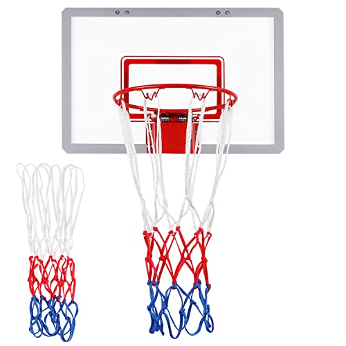 2 Pack 8 Loop Mini Basketball Net Replacement,Heavy-Duty Nylon Little Small Basketball Net with Vibrant Color,All Weather Anti Whip for Indoor Door/Room Walls 8"-10.25" Hoop