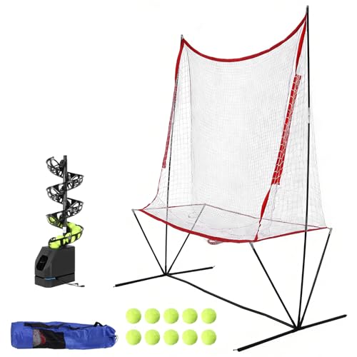 Pickleball Automatic with 10 Pickleballs Portable Pickleball 5 Adjustable Angles 2 Power Level for All-Levels Ages Beginners Kids Coaches