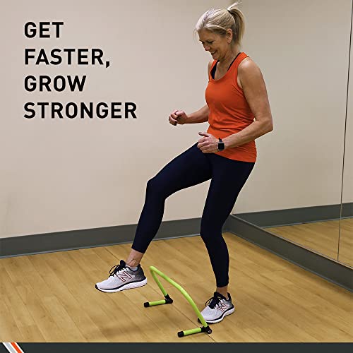 Body Sport Adjustable Athletic Speed Training Hurdles, Jumping & Speed Training Fitness Equipment, Hurdles for Track & Field, Basketball, Soccer & More, Set of 5 - color: Yellow