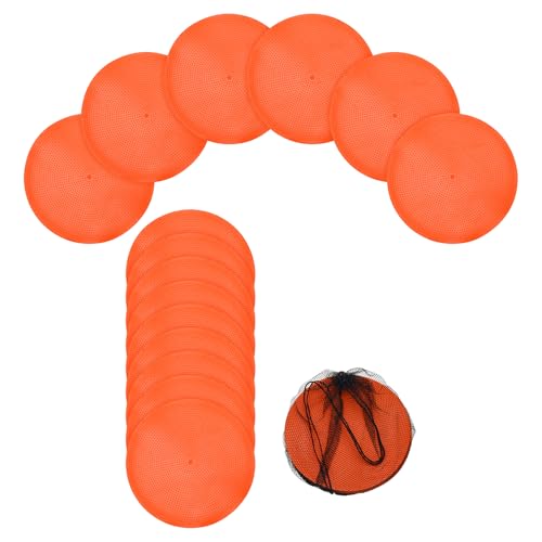 Spot Markers, Poly Spot Marker for Agility Training Floor Dots Non Slip Flat Field Cones for Soccer/Speed Training - color: Orange, size: 19 cm / 7.48 Inch