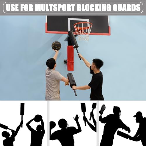 Hikeen Padded Blocking Guards, 2 Pack Basketball Blocking Pads, Defense Sticks, Padded Contact Sticks, Pop Up Defender for Basketball, Football, Lacrosse, Boxing Training