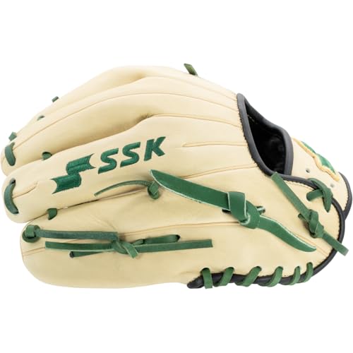 SSK Z5 Craftsman Infield Baseball Glove – 11.25” - 11.5” - 11.75” - 12” – Right & Left Hand Throw - color: Camel/Black/Forest, size: 11.5" - Right Hand Throw