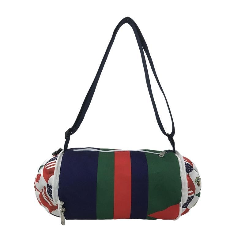 2-in-1 Soccer Ball World Cup Duffle Bag with Carrying Strap, Sports Equipment Storage, Decorative Display