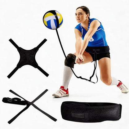 Volleyball Training Equipment Aid for Solo, Adjustable Volleyball Rebounder Trainer to Improve Serving Spiking Setting, Portable Practice Tool for Beginners Teen and Adult Players