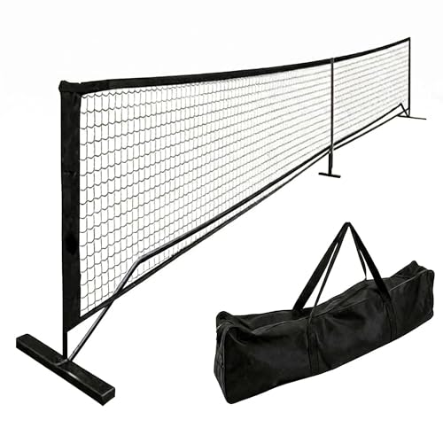 Portable Pickleball Net System, Pickle Ball Set with Wheels for Driveway, Indoor Steady Pickleball Stand with Carrying Bag for Backyards Outdoor