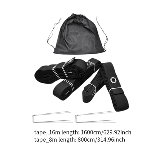 Beach Volleyball Lines Marking Kit for Outdoor Grass Sports, Black