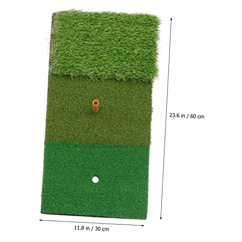 Portable Golf Practice Grass Mat Golf Swing Pad Driving Turf Training Aid - 30x60cm