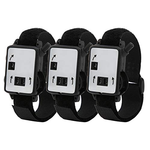 Golf Stroke Counter for Women, 3Pcs Golf Score Counter, Manual Golf Counter Tool, Plastic Dial Score Counters with Wristband Design for Keeping Scores, 1.4x1.1x0.3inch