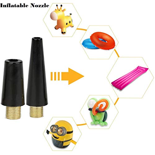 Flammi Bike Tire Valve Adapter Ball Pump Needle Balloon Nozzle Inflation Kit, Inflator Adapter Air Pump Accessories for Standard Pump or Air Compressor