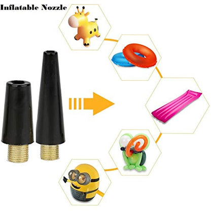 Flammi Bike Tire Valve Adapter Ball Pump Needle Balloon Nozzle Inflation Kit, Inflator Adapter Air Pump Accessories for Standard Pump or Air Compressor