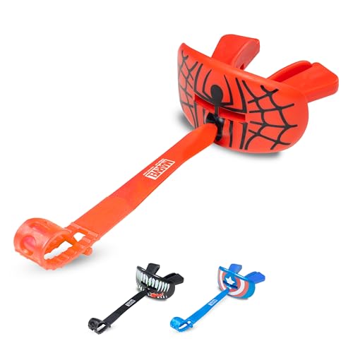 Marvel Spider-Man Football Mouth Guard with Detachable Strap, Lip Protector Adults and Junior, Football & Lacrosse (One Size, Red) - color: Spider-man