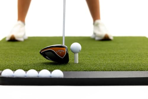 Dura-Pro Premium Turf Indoor/Outdoor Golf Mat. Bonus Tray + 3 Tees - style: Commercial 3'x5'-30mm Thickness