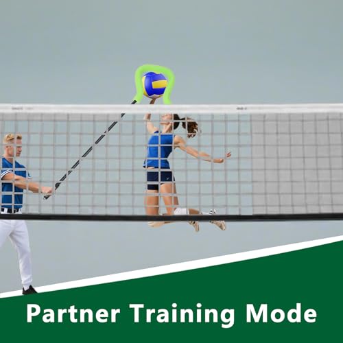 Volleyball Spike Hitting Trainer with Adjustable Modes & Height, Lightweight Volleyball Training Equipment for Serving, Spiking and Jump Training, Ideal for Beginners and Pros