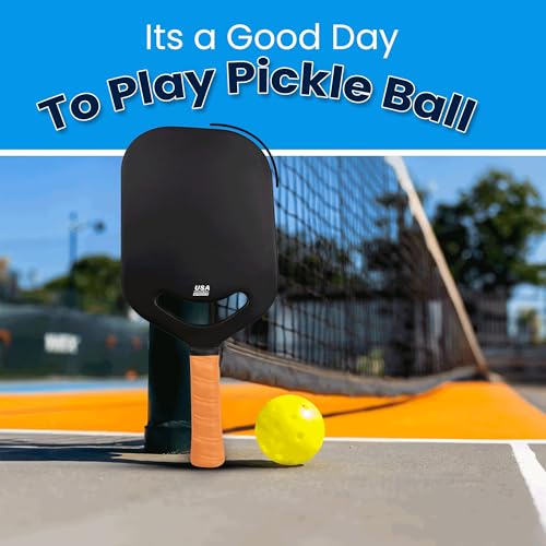 Premium Carbon Fiber Pickleball Paddle with Aero Throat – USAPA Approved, 16mm Polypropylene Honeycomb Core, Textured Carbon Grit Surface for Enhanced Spin and Control