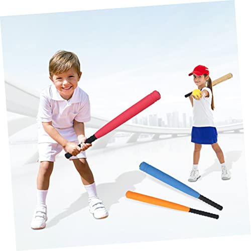 Wear Resistant EVA Baseball Bat Red for Indoor Outdoor Training Lightweight Sports for Parent Interactive Play and Skill Development