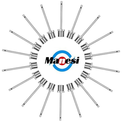 Manesi Ball Pump Needles (50 Pack) - Heavy Duty Inflation Needles & Ball Pins for Basketball, Soccer Ball, Football, Bike Pump - Fits Most Air Pumps - Universal Air Needles for Sports Balls.