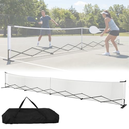 Generic Portable Ball Net Frames with Wheels Movable Net Posts Aluminum Alloy Retractable 22ft for Backyards Driveways & Garages