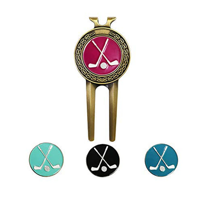 Golf Divot Repair Tool with Ball Marker, A Unique and Multi-Functional Golf Accessory, Nickel - color: black 4