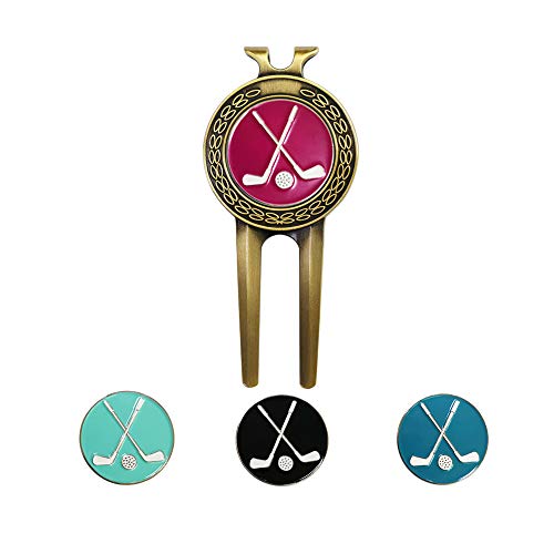 Golf Divot Repair Tool with Ball Marker, A Unique and Multi-Functional Golf Accessory, Nickel - color: black 4