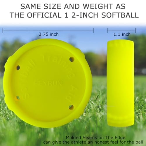 Softball Pitching Spinner, Overhand Throwing Trainer with Instant Spin&Release Feedback, Official 12" Size - color: Green