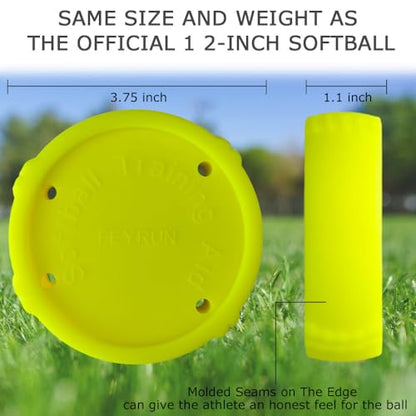Softball Pitching Spinner, Overhand Throwing Trainer with Instant Spin&Release Feedback, Official 12" Size - color: Green